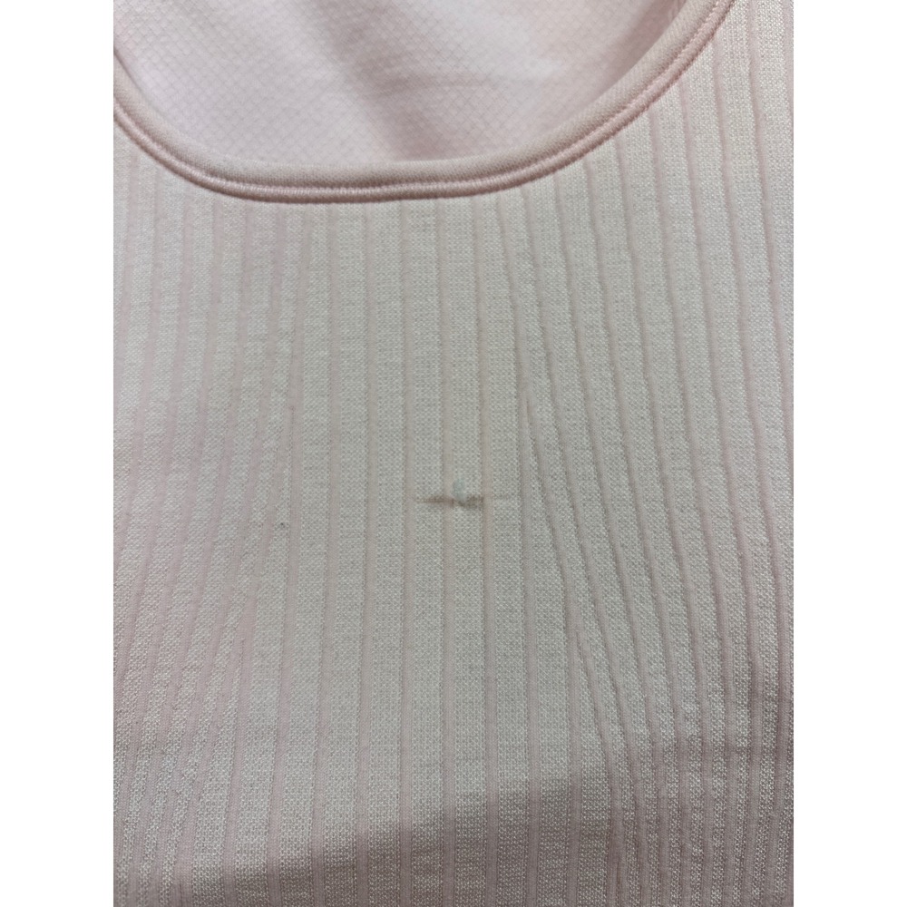 Lululemon Ebb to Street Tank Top Pink Ribbed Built-in Bra Size 12 LW1DDDS - Picture 2 of 3